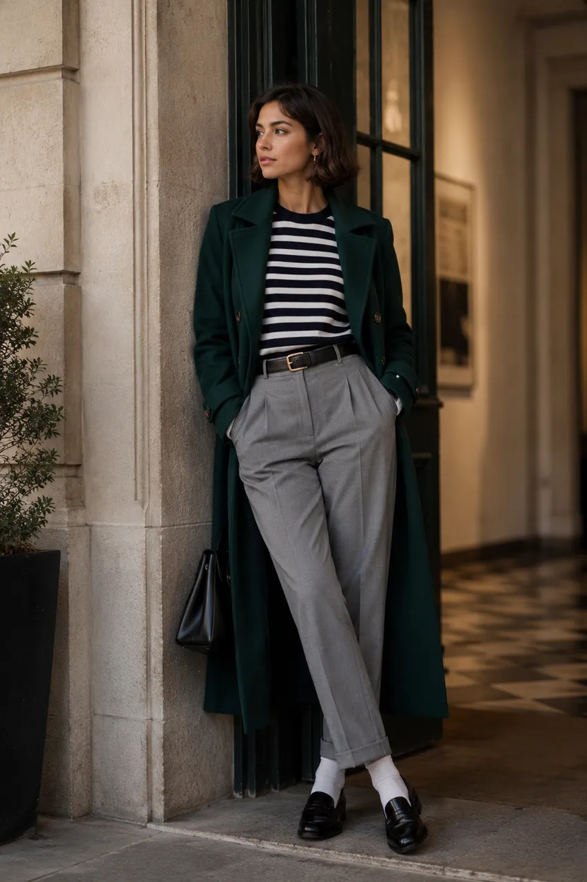 Estilo clásico en tonos neutros y verde