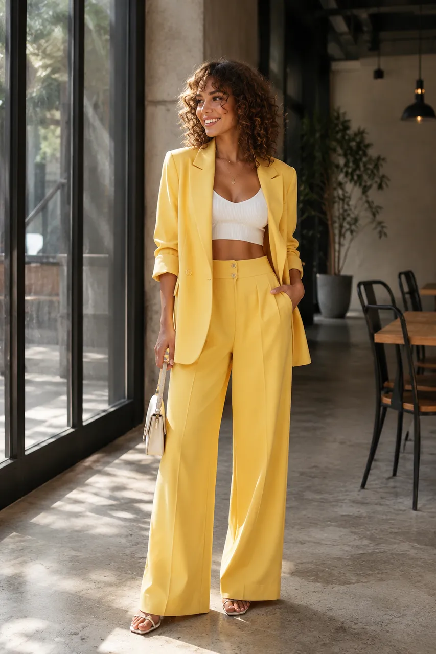 Estilo sofisticado en amarillo vibrante