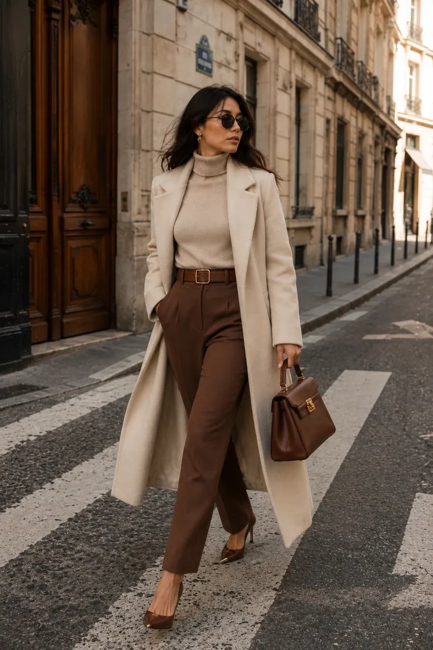 Estilo elegante en tonos neutros y marrón
