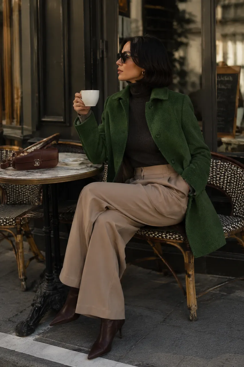 Estilo elegante en tonos tierra y verde