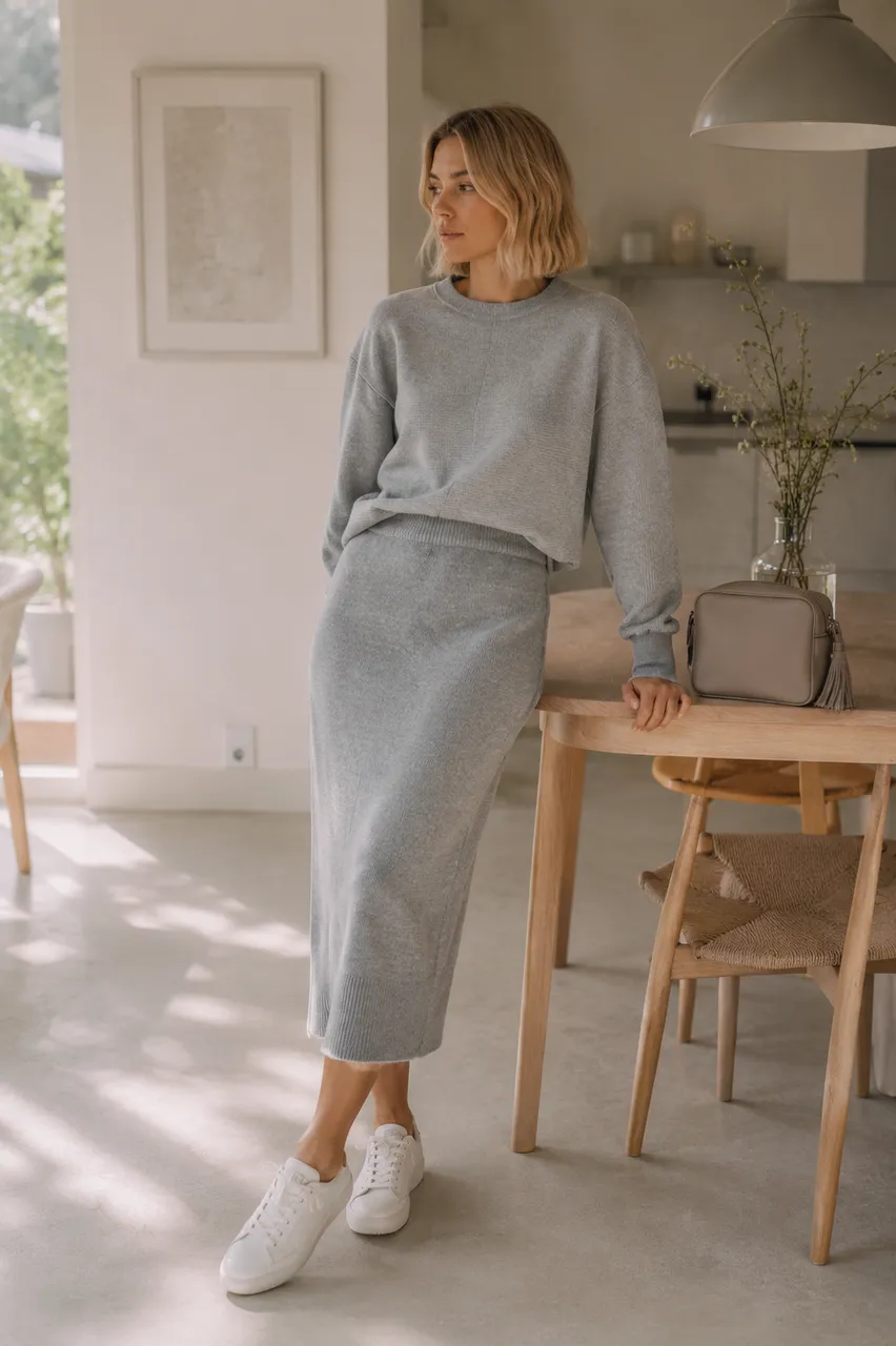 Estilo minimalista en gris suave