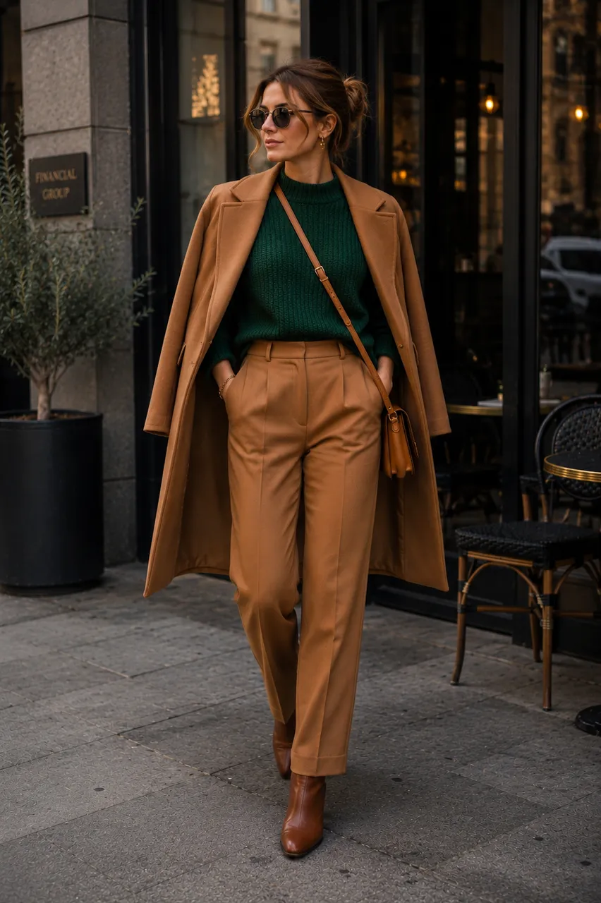Estilo elegante en tonos tierra y verde