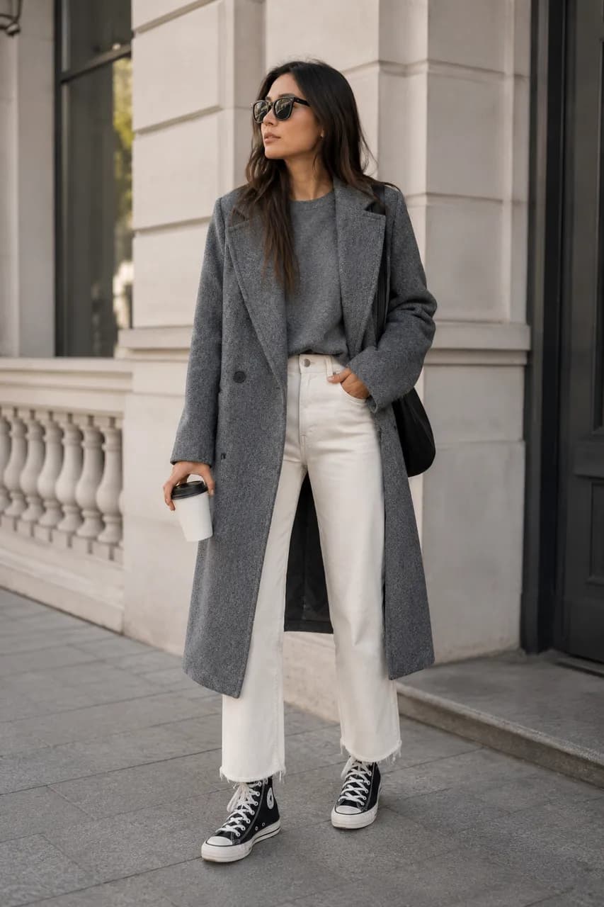 Estilo urbano en gris y blanco
