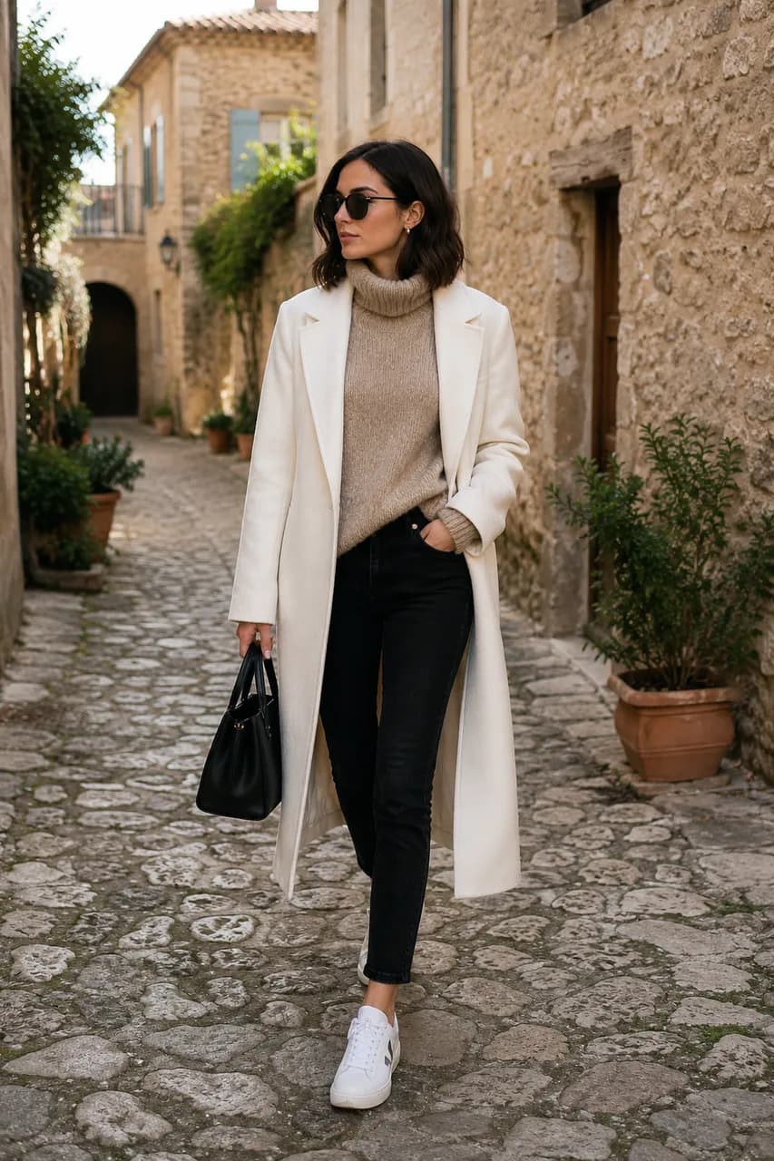 Estilo casual chic en tonos neutros