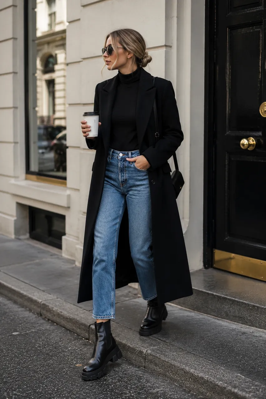 Estilo urbano en negro y denim