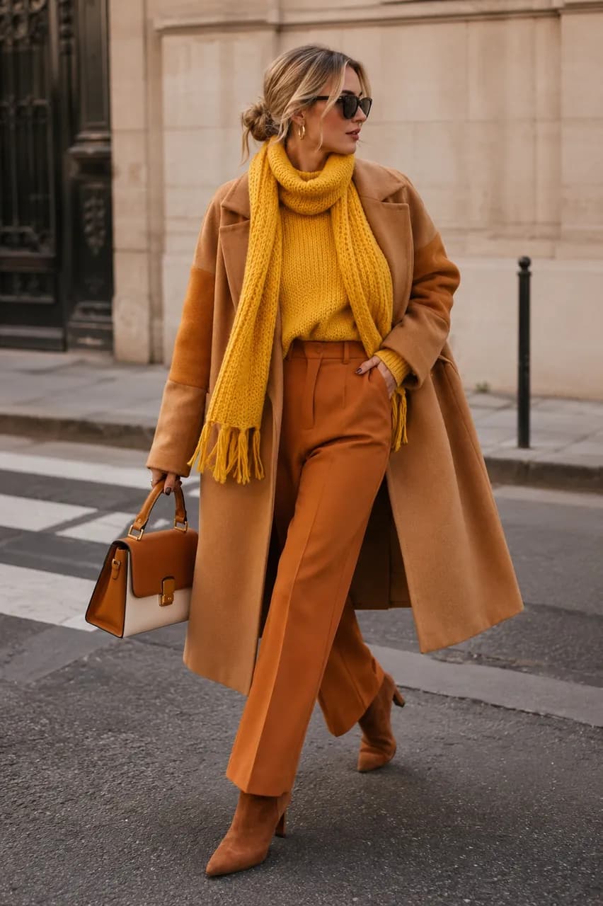 Estilo otoñal en tonos cálidos y elegantes