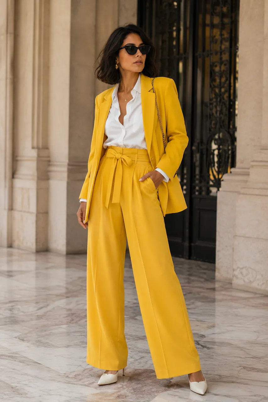 Elegancia en amarillo con un toque moderno