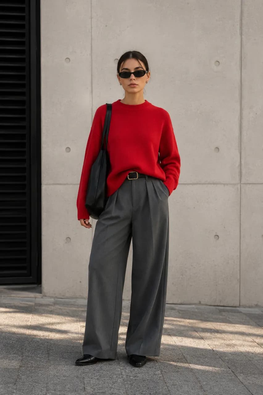 Estilo moderno en rojo y gris