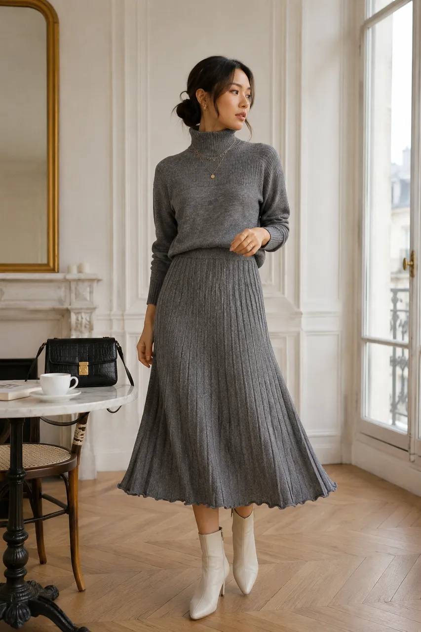 Elegancia en gris con un toque minimalista