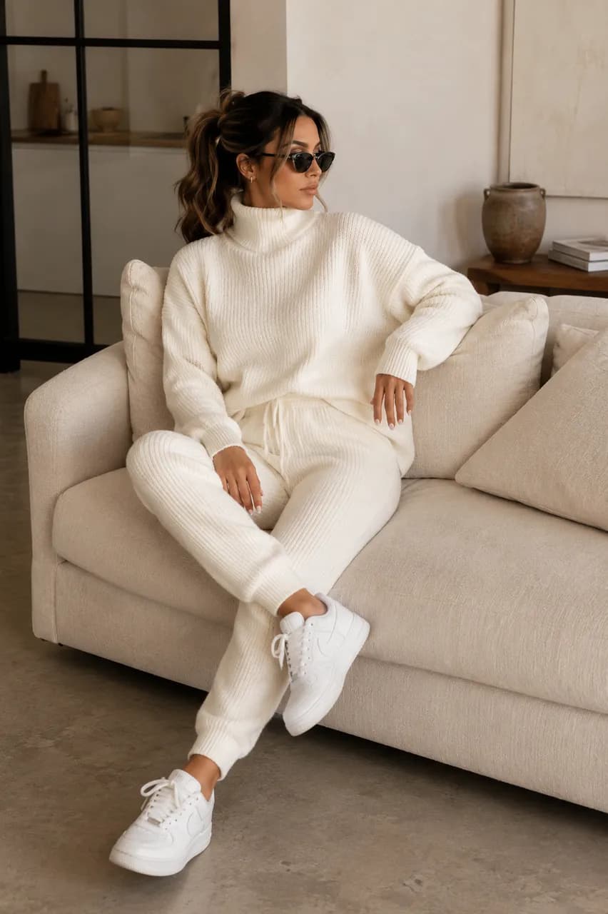 Comodidad en blanco para días relajados