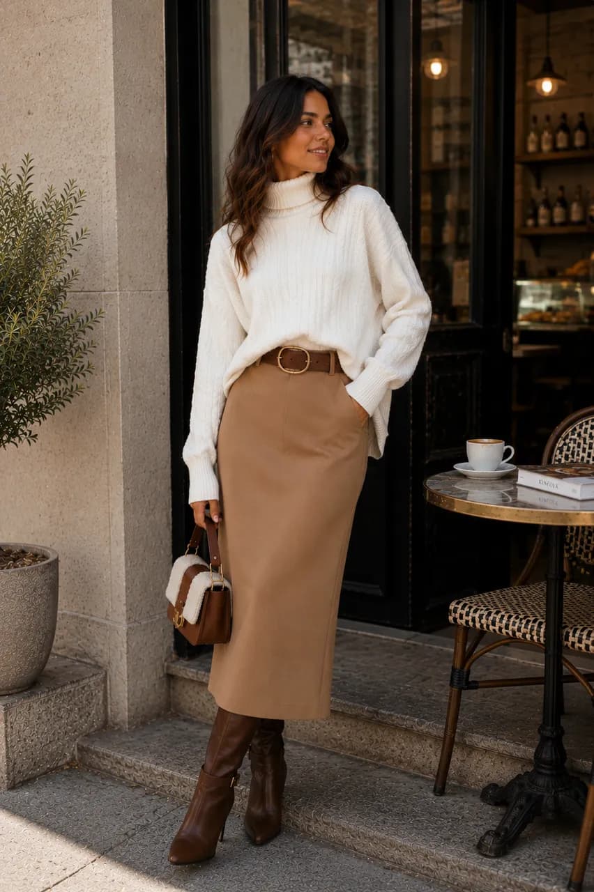 Estilo elegante en tonos neutros